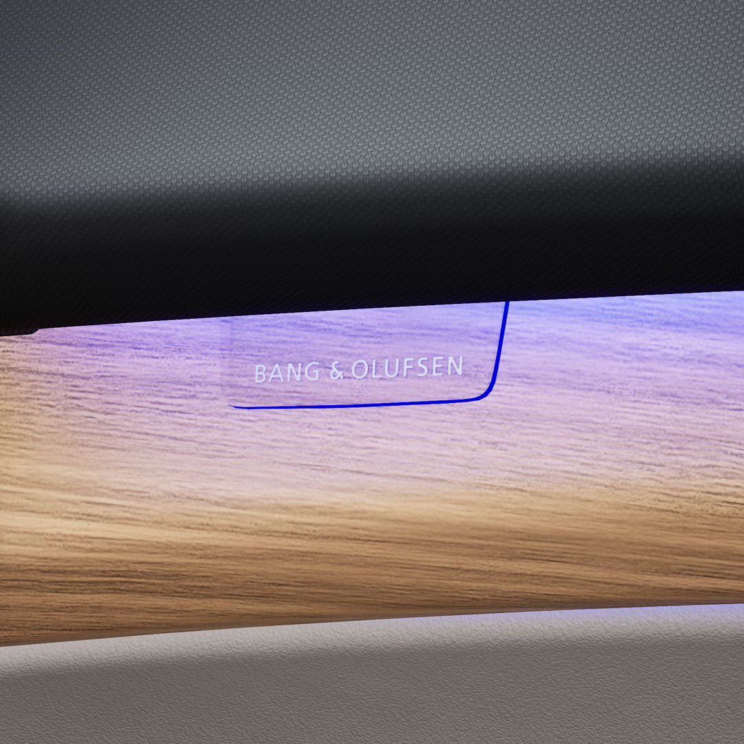 Nahaufnahme auf einen Lautsprecher vom Bang & Olufsen Premium Sound System.